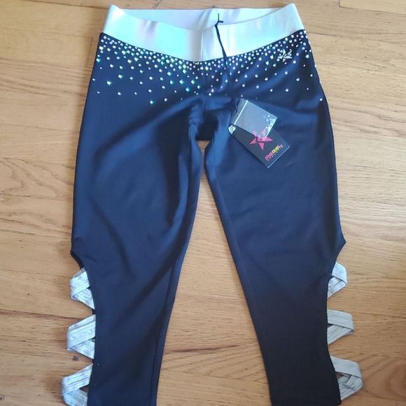 Rebel Black/Unicorn Leggings -Adult Small - Picture 1 of 2